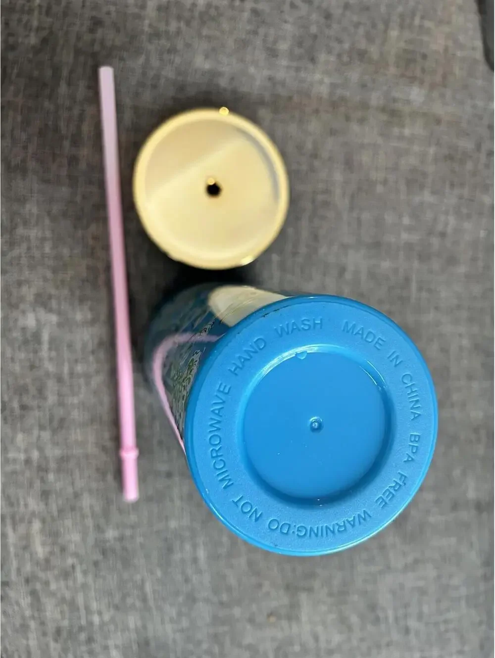 Lilly Pulitzer Tumbler In Cumulus Blue Chick Magnet Double Wall Gold Lid Straw